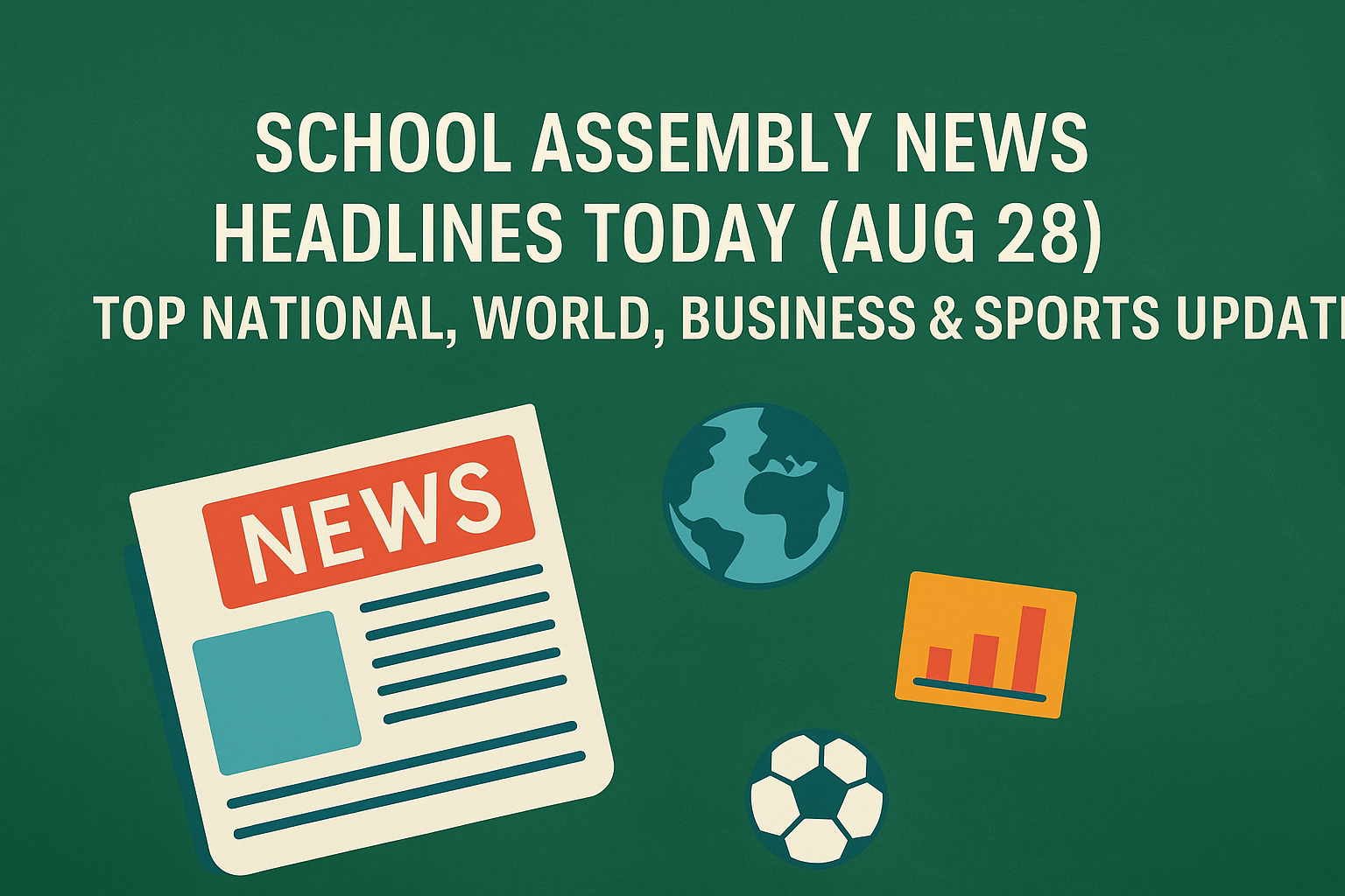 Aug 28 School Assembly News headlines: Latest National, International, and Sports Highlights for Students